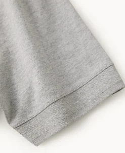 Online 9.3 oz Cotton Tubular Henley T-Shirt - Gray Henleys | Short Sleeve T-Shirts