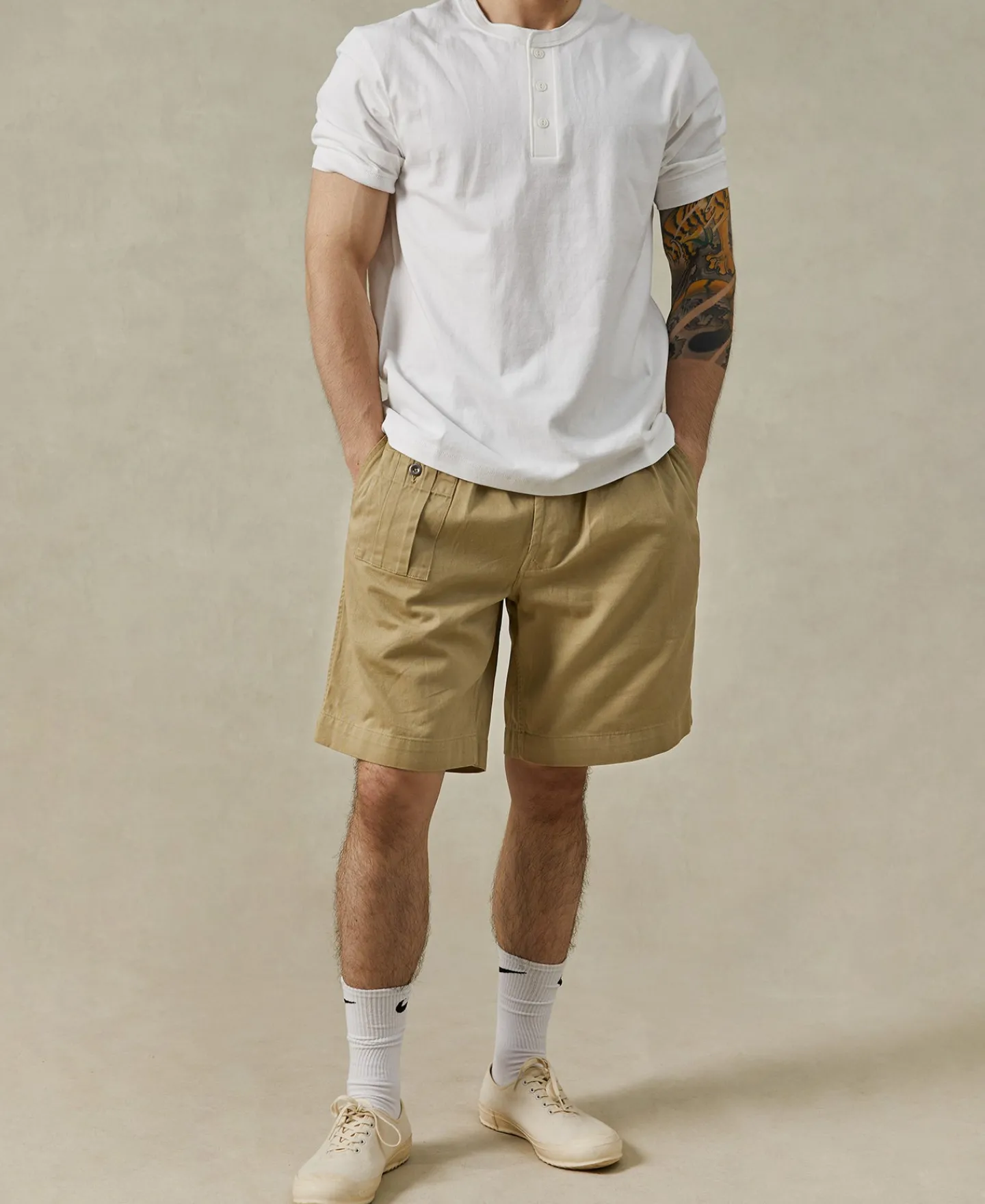 Best 9.3 oz Cotton Tubular Henley T-Shirt - White Henleys | Short Sleeve T-Shirts