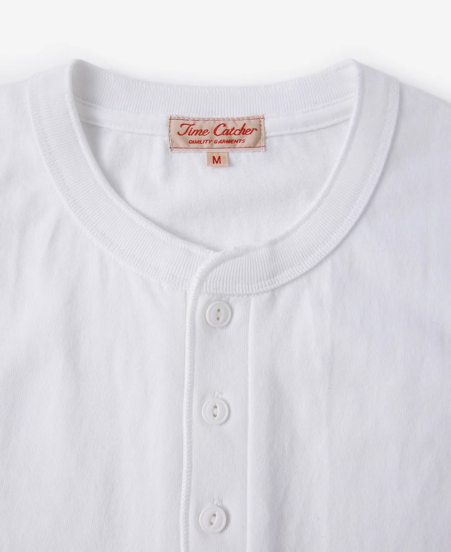 Best 9.3 oz Cotton Tubular Henley T-Shirt - White Henleys | Short Sleeve T-Shirts
