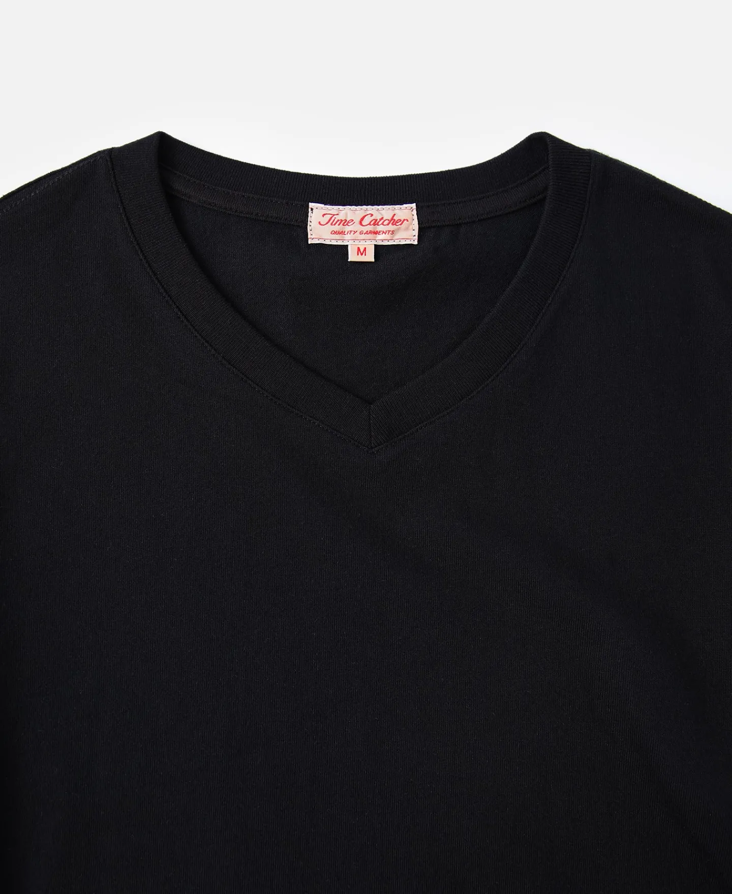 Hot 7.2 oz Cotton V-Neck Tubular T-Shirt - Black Short Sleeve T-Shirts | T-shirts