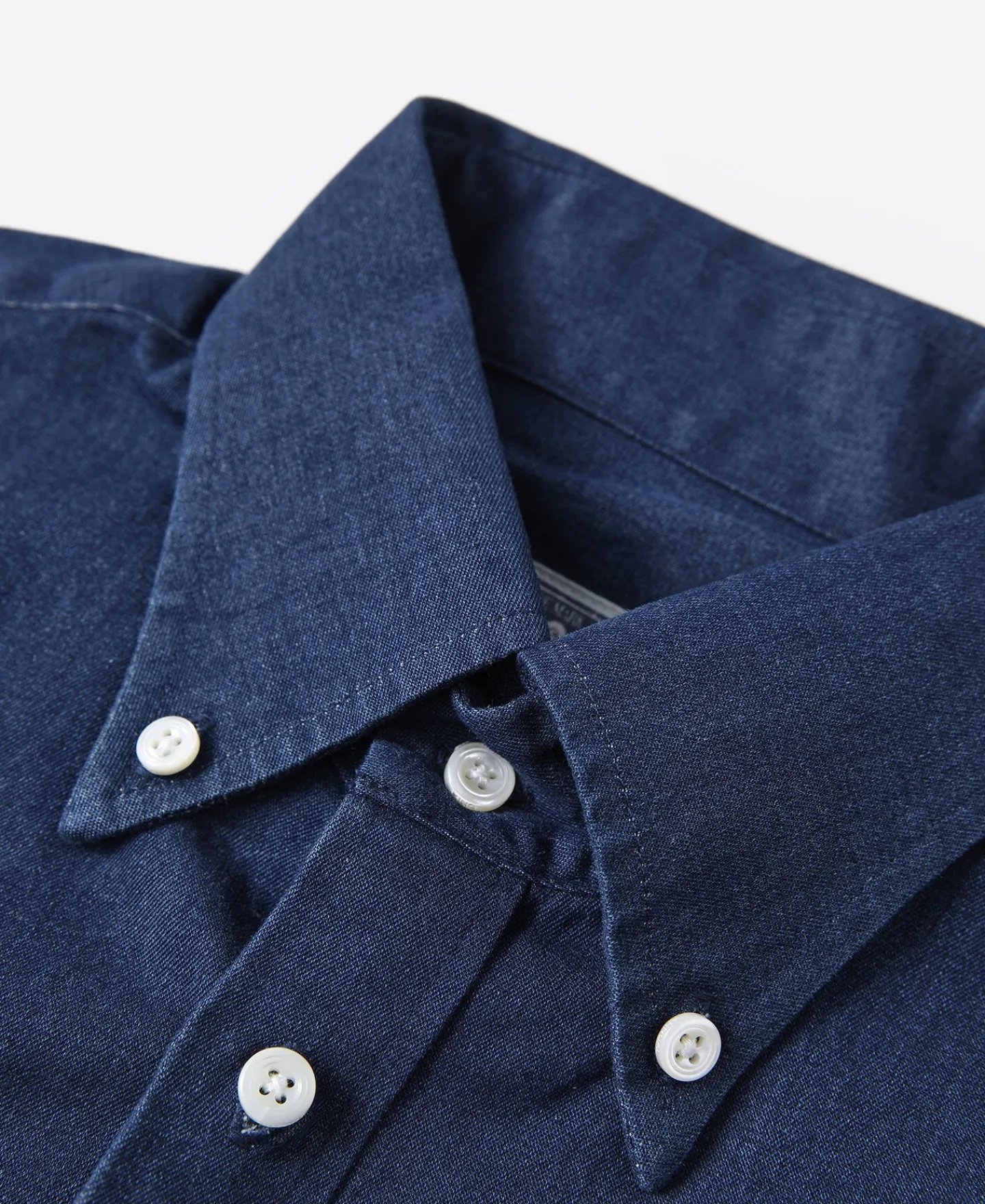 Discount 6.5 oz Indigo Denim Button-Down Collar Shirt Denim | Long Sleeve Shirts