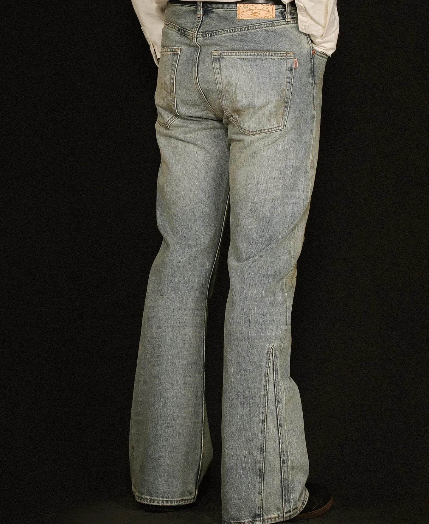 Online 14 oz Repaired Selvedge Denim Flared Jeans Jeans | Denim
