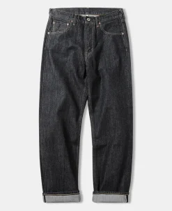 Best 14 oz Selvedge Basic Straight-Fit Jeans - Black Jeans | Denim