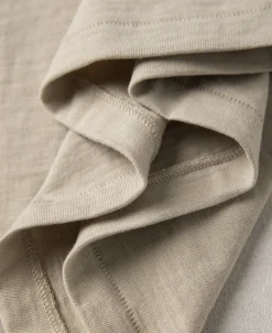 Best 7.4 oz Slub Cotton Loopwheel Tubular Pocket T-Shirt - Oatmeal Short Sleeve T-Shirts | T-shirts