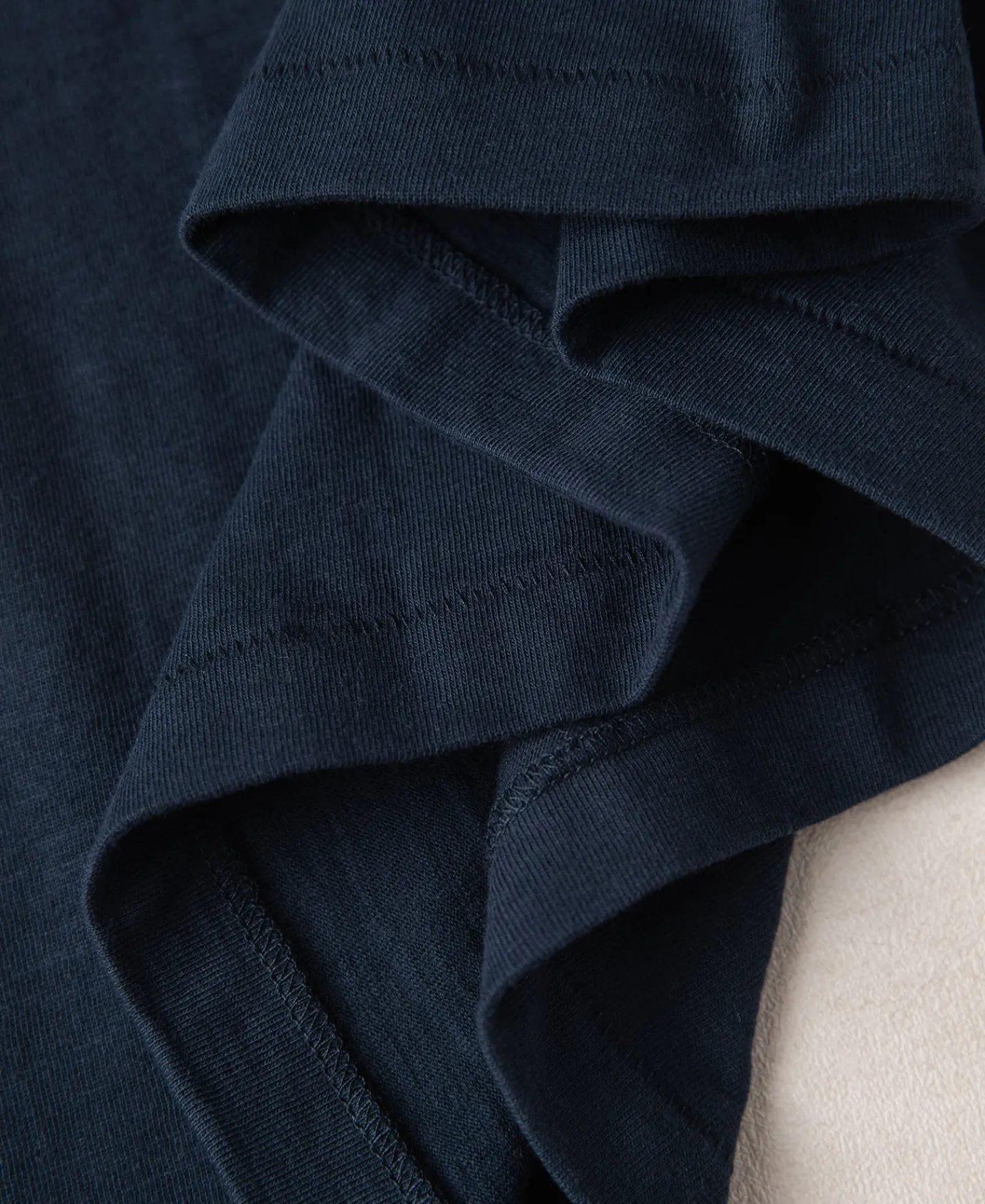Sale 7.4 oz Slub Cotton Loopwheel Tubular Pocket T-Shirt - Navy Short Sleeve T-Shirts | T-shirts