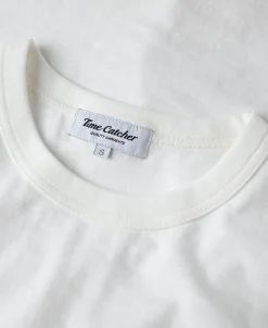 New 7.4 oz Slub Cotton Loopwheel Tubular Pocket T-Shirt - White Short Sleeve T-Shirts | T-shirts