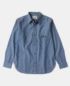 Hot 7 oz U.S.N. Chambray Shirt Long Sleeve Shirts | Shirts