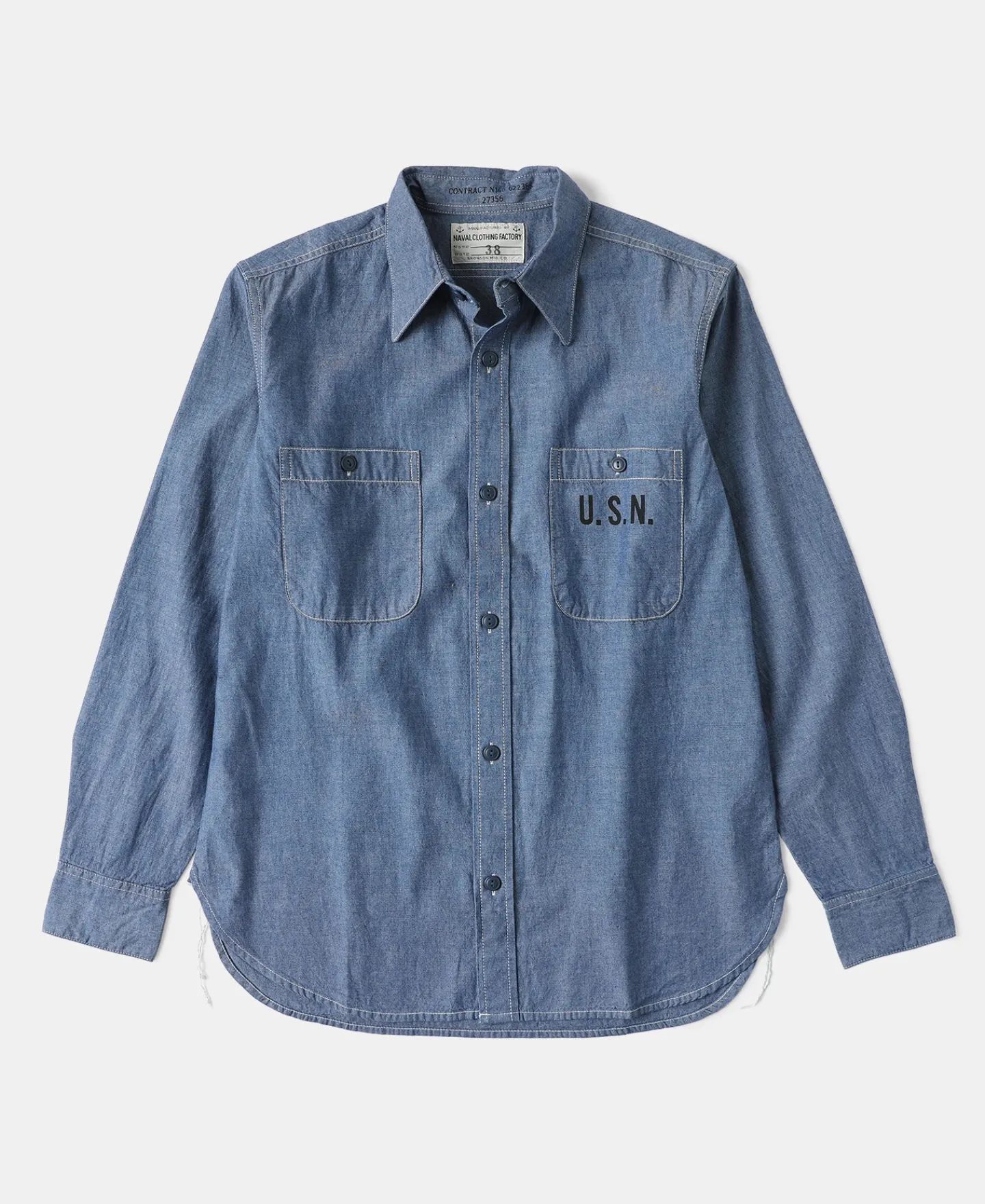 Hot 7 oz U.S.N. Chambray Shirt Long Sleeve Shirts | Shirts