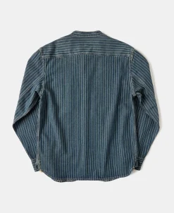Best 9 oz Wabash Striped Indigo Work Shirt Long Sleeve Shirts | Shirts
