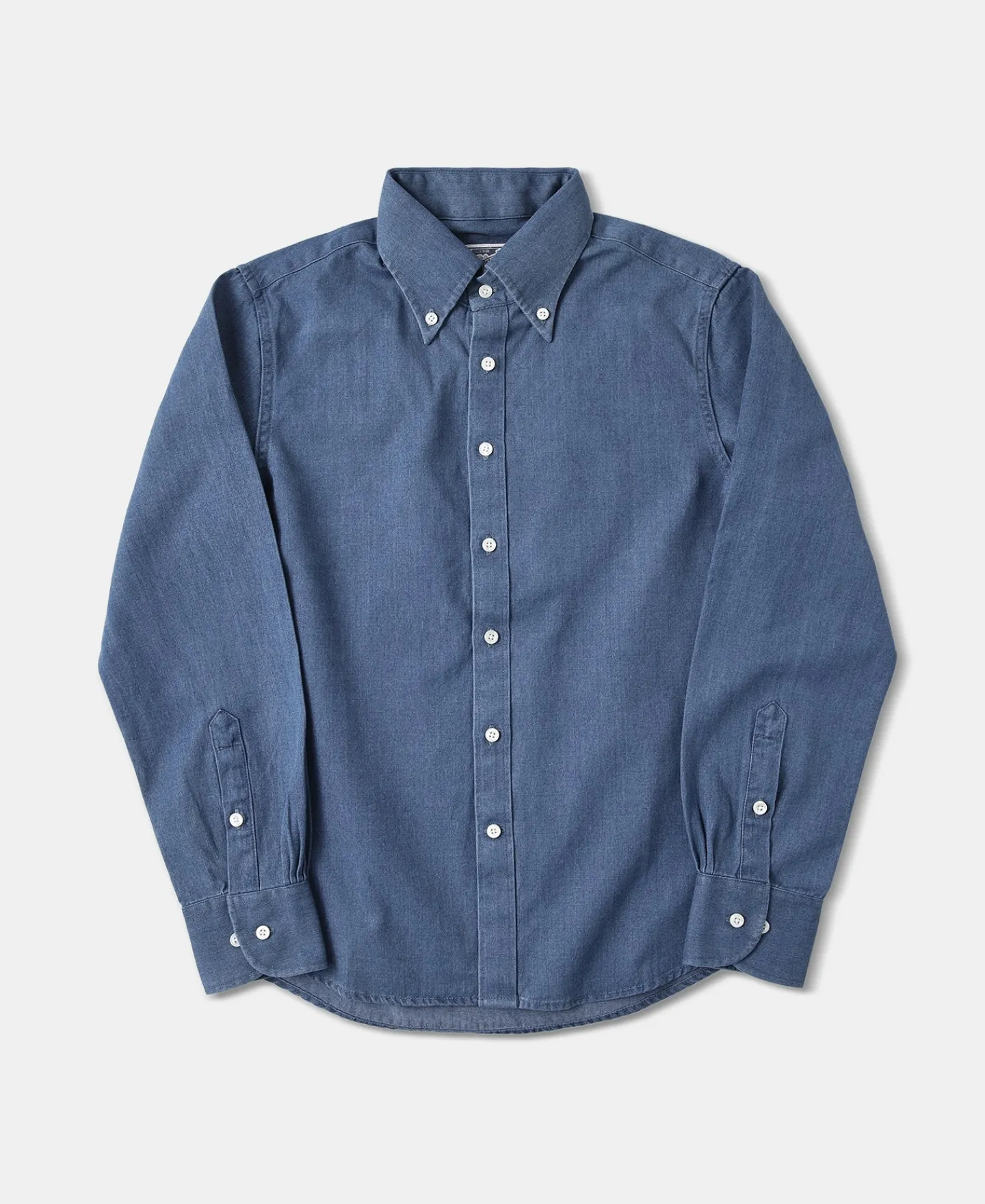 Sale 6.5 oz Washed Denim Button-Down Collar Shirt Denim | Long Sleeve Shirts