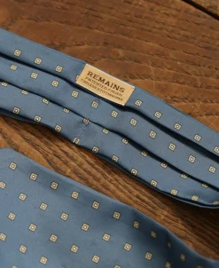 New Printed Silk Ascot Tie - Blue Ties&pocket Squares
