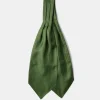 Online Printed Silk Ascot Tie - Green Ties&pocket Squares