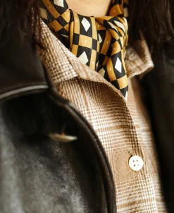 Hot Printed Silk Ascot Tie - Yellow Ties&pocket Squares