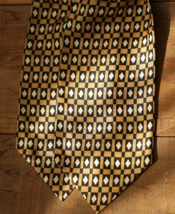Hot Printed Silk Ascot Tie - Yellow Ties&pocket Squares