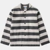 Discount Prison Stripe Shawl Collar Coverall Jacket Jackets&coats