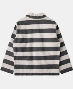 Discount Prison Stripe Shawl Collar Coverall Jacket Jackets&coats