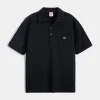 Fashion Raglan Sleeve Cotton-Piqué Polo Shirt - Black Polo Shirts | Short Sleeve T-Shirts