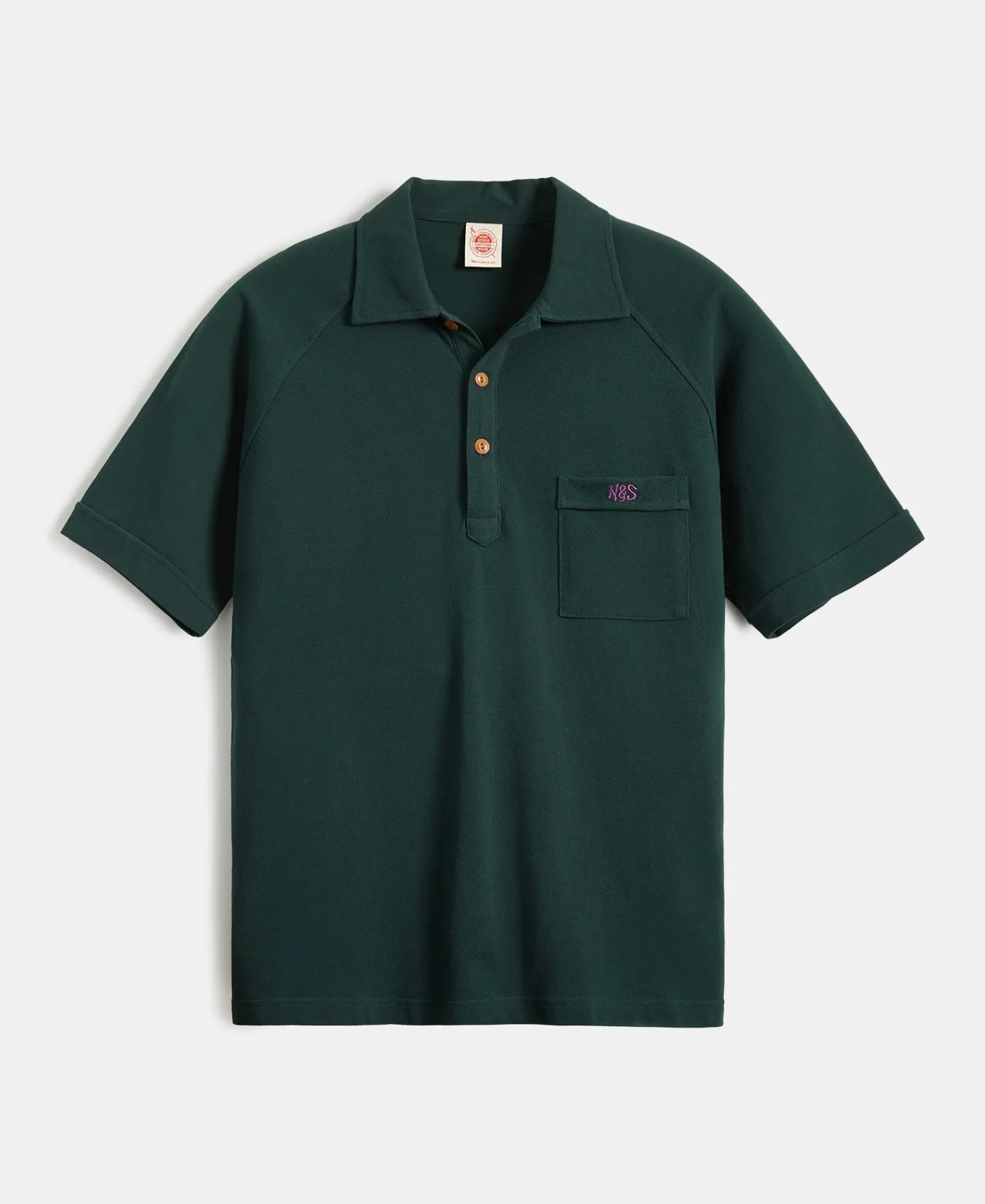 Best Raglan Sleeve Cotton-Piqué Polo Shirt - Dark Green Polo Shirts | Short Sleeve T-Shirts
