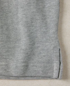 Sale Raglan Sleeve Cotton-Piqué Polo Shirt - Gray Polo Shirts | Short Sleeve T-Shirts