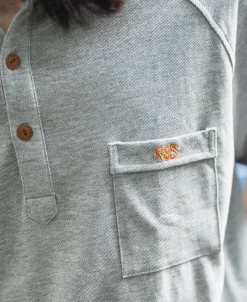 Sale Raglan Sleeve Cotton-Piqué Polo Shirt - Gray Polo Shirts | Short Sleeve T-Shirts