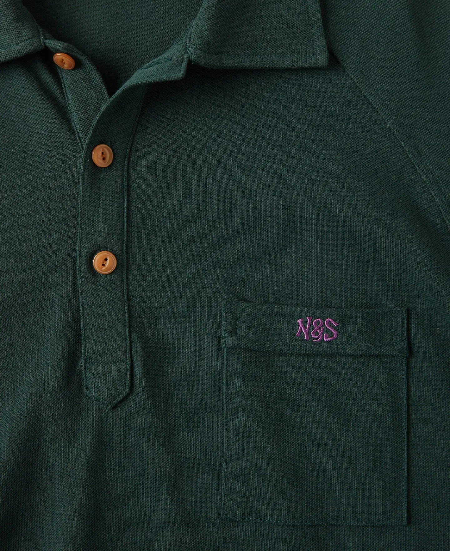 Best Raglan Sleeve Cotton-Piqué Polo Shirt - Dark Green Polo Shirts | Short Sleeve T-Shirts