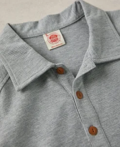 Sale Raglan Sleeve Cotton-Piqué Polo Shirt - Gray Polo Shirts | Short Sleeve T-Shirts