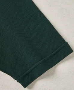 Best Raglan Sleeve Cotton-Piqué Polo Shirt - Dark Green Polo Shirts | Short Sleeve T-Shirts
