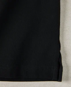 Fashion Raglan Sleeve Cotton-Piqué Polo Shirt - Black Polo Shirts | Short Sleeve T-Shirts