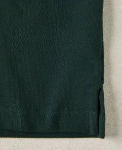Best Raglan Sleeve Cotton-Piqué Polo Shirt - Dark Green Polo Shirts | Short Sleeve T-Shirts