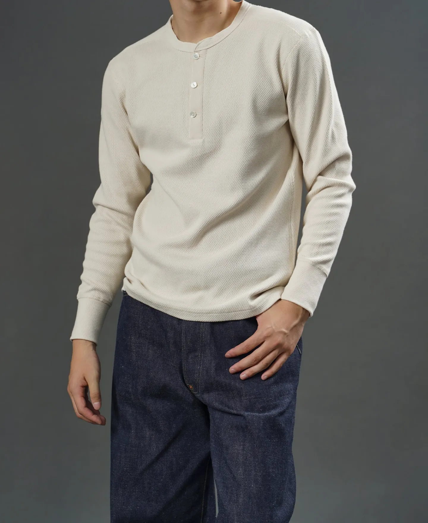 New Raschel Knit Thermal Henley Shirt Henleys | T-shirts