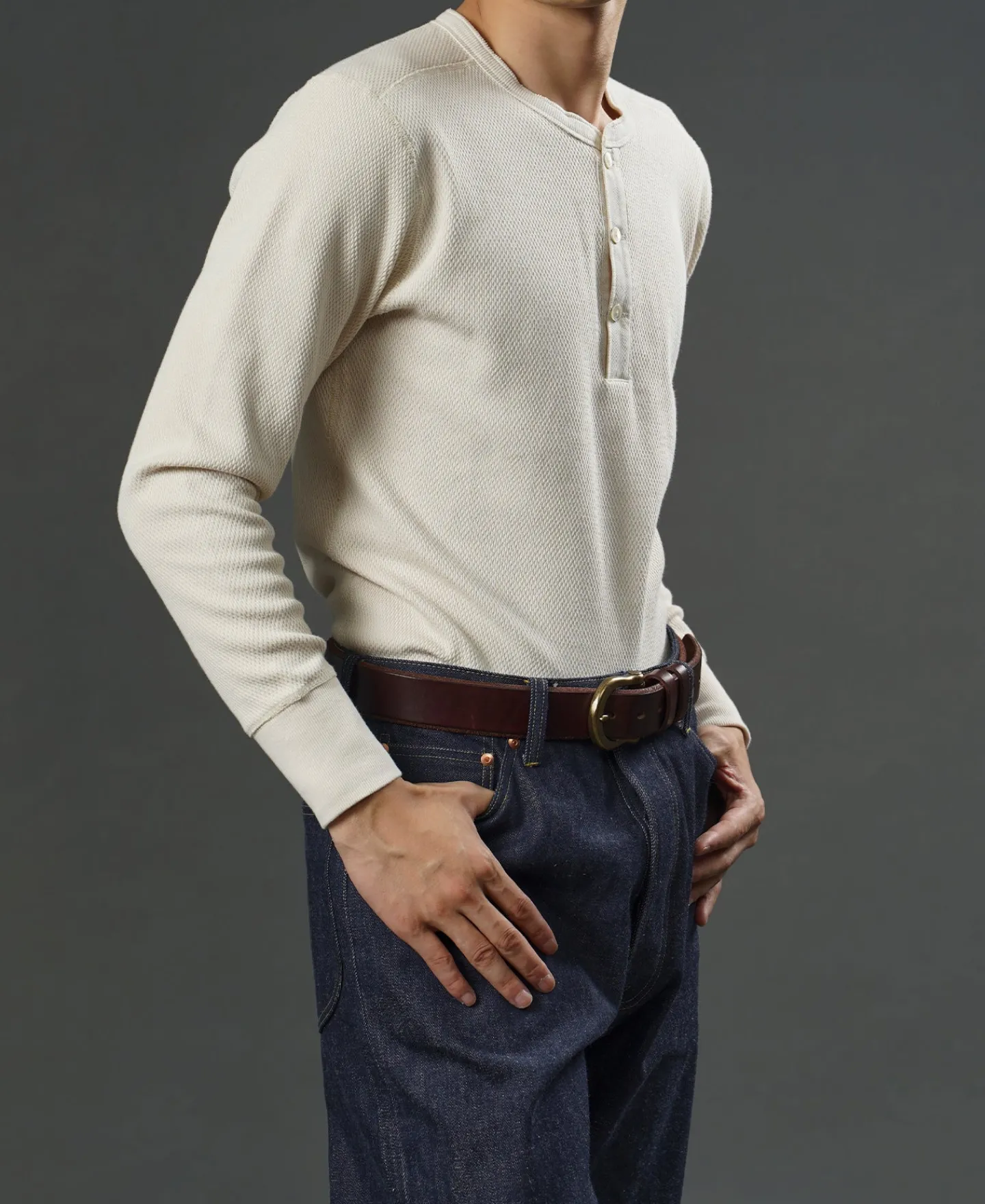 New Raschel Knit Thermal Henley Shirt Henleys | T-shirts