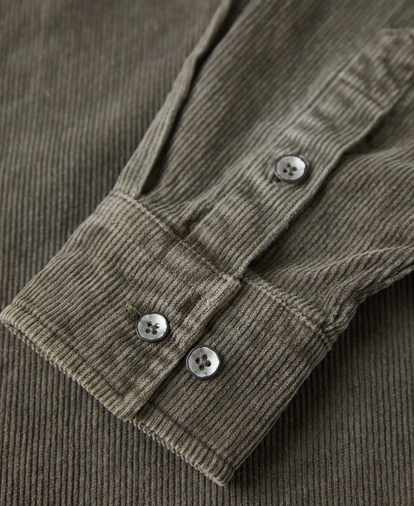 Online Regular Fit 11 Wale Corduroy Overshirt - Taupe Long Sleeve Shirts | Shirts