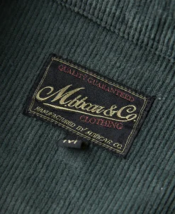 Sale Regular Fit 11 Wale Corduroy Overshirt - Dark Green Long Sleeve Shirts | Shirts