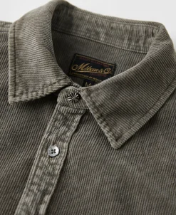 Online Regular Fit 11 Wale Corduroy Overshirt - Taupe Long Sleeve Shirts | Shirts