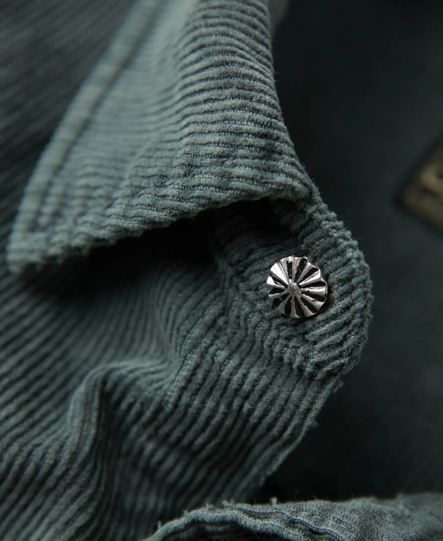 Sale Regular Fit 11 Wale Corduroy Overshirt - Dark Green Long Sleeve Shirts | Shirts