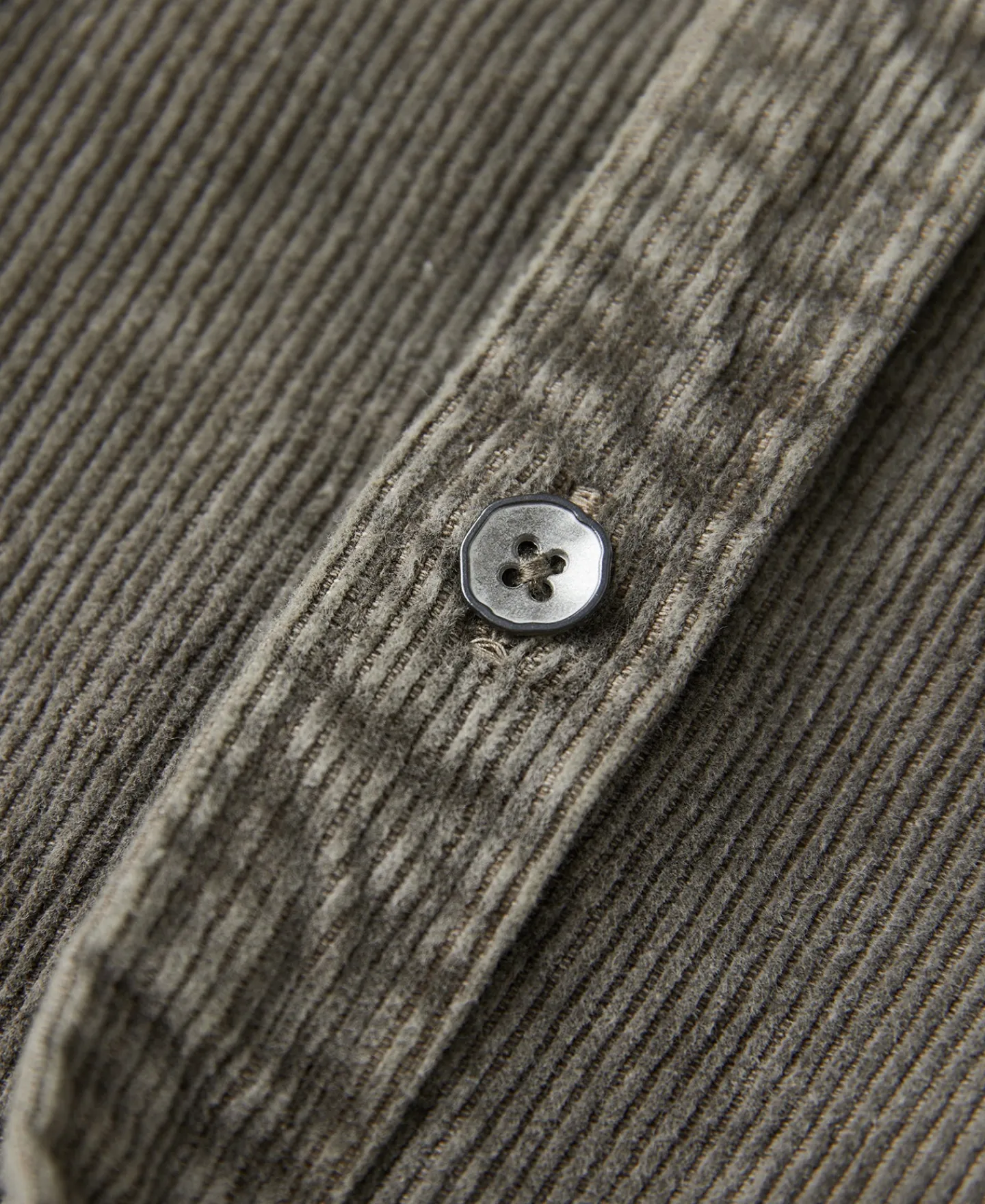 Online Regular Fit 11 Wale Corduroy Overshirt - Taupe Long Sleeve Shirts | Shirts