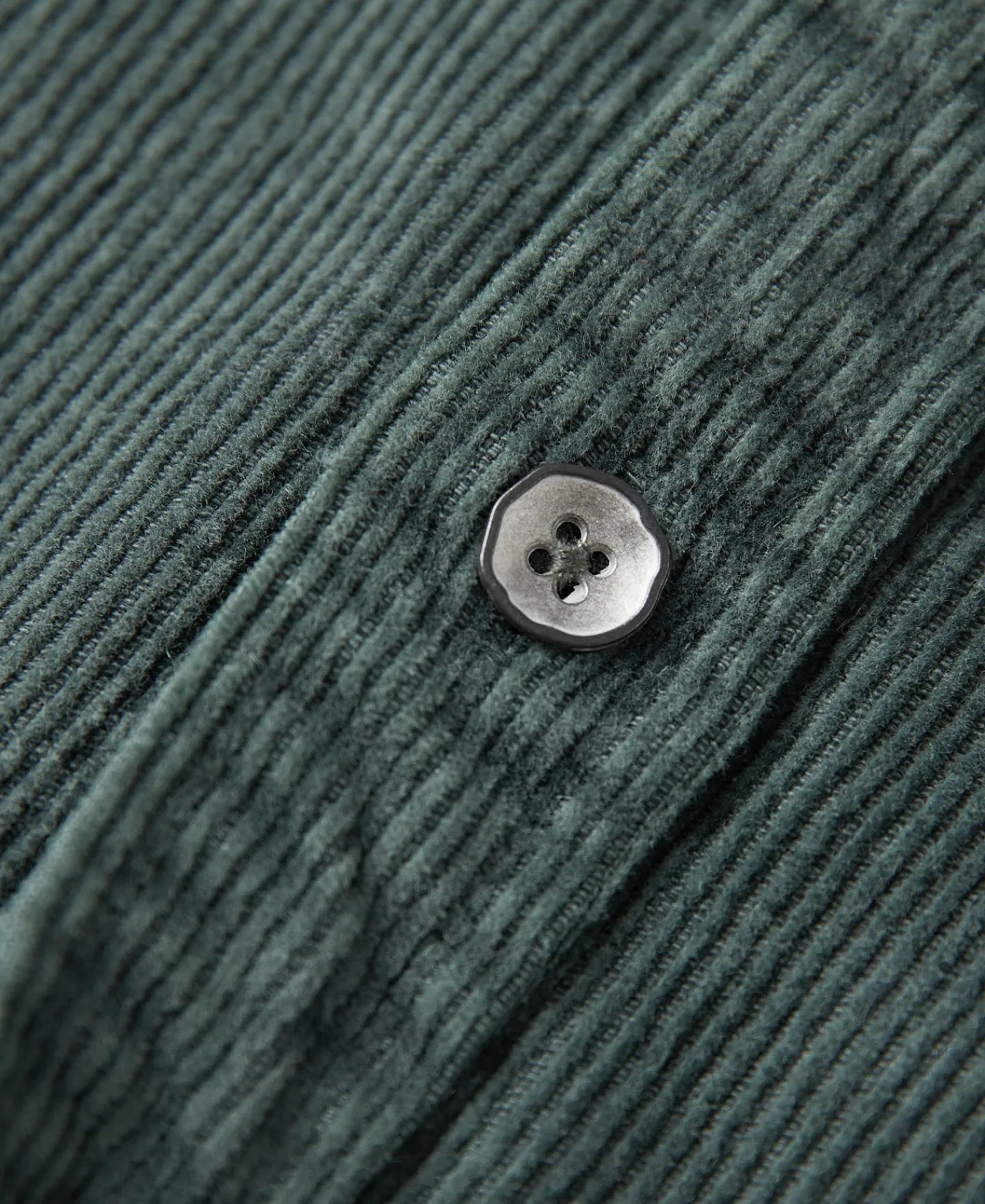 Sale Regular Fit 11 Wale Corduroy Overshirt - Dark Green Long Sleeve Shirts | Shirts