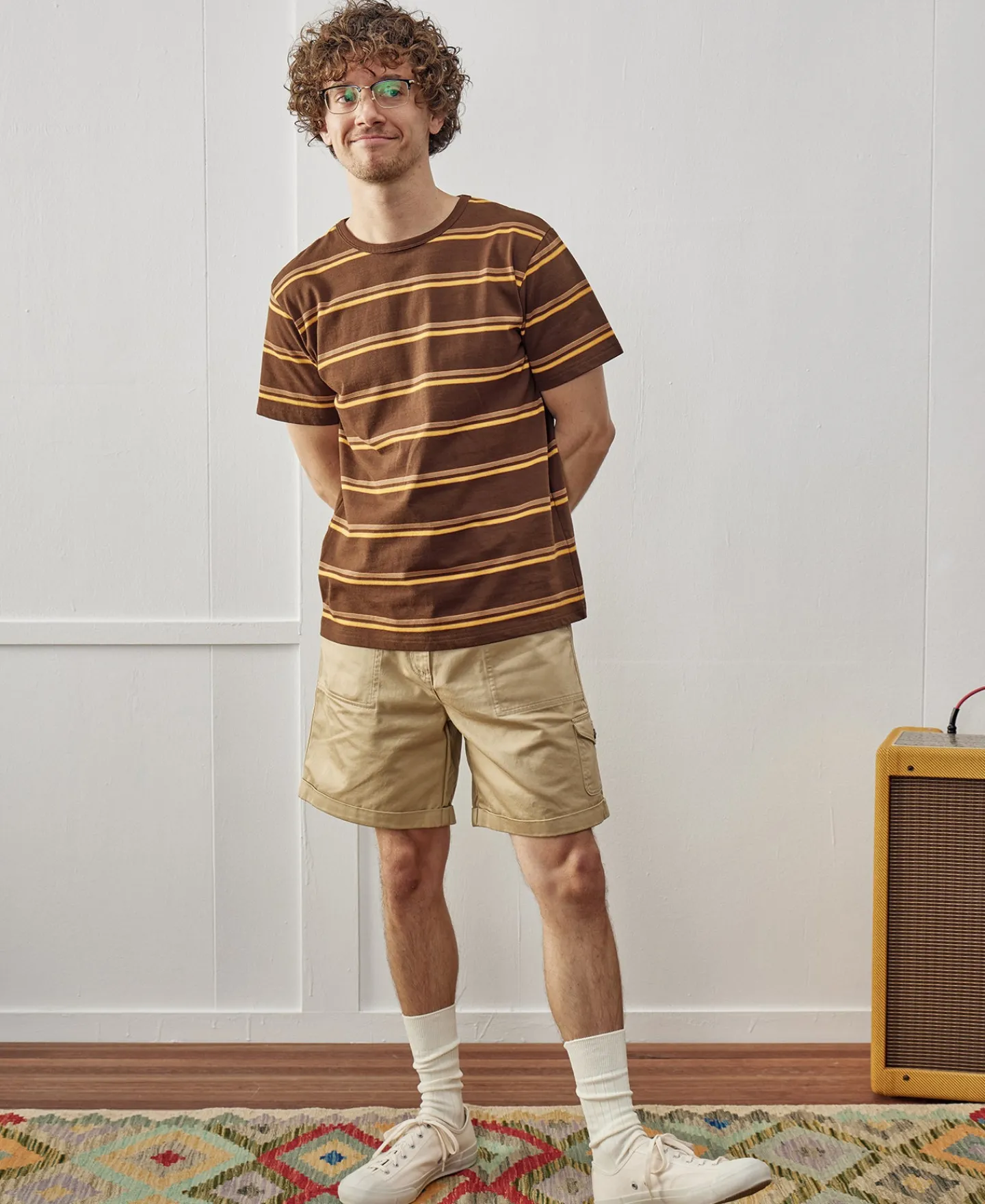 Outlet Regular Fit 1950s Crew Neck Striped T-Shirt Short Sleeve T-Shirts | T-shirts
