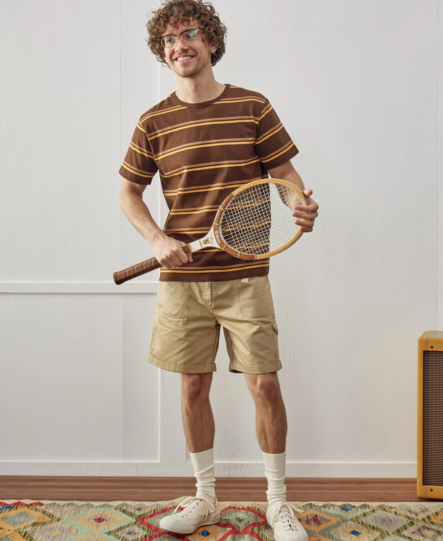 Outlet Regular Fit 1950s Crew Neck Striped T-Shirt Short Sleeve T-Shirts | T-shirts
