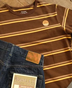 Outlet Regular Fit 1950s Crew Neck Striped T-Shirt Short Sleeve T-Shirts | T-shirts