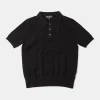 Discount Retro Knitted Jacquard Polo Shirt - Black Knitwear&sweaters | Polo Shirts