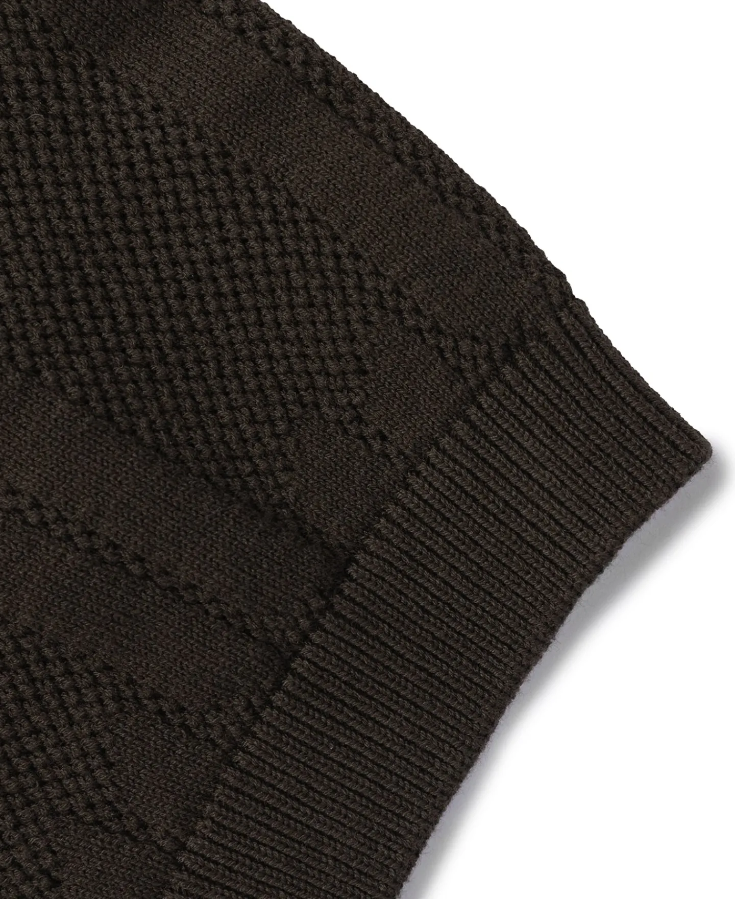 Fashion Retro Knitted Jacquard Polo Shirt - Vintage Olive Knitwear&sweaters | Polo Shirts