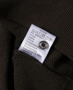 Fashion Retro Knitted Jacquard Polo Shirt - Vintage Olive Knitwear&sweaters | Polo Shirts
