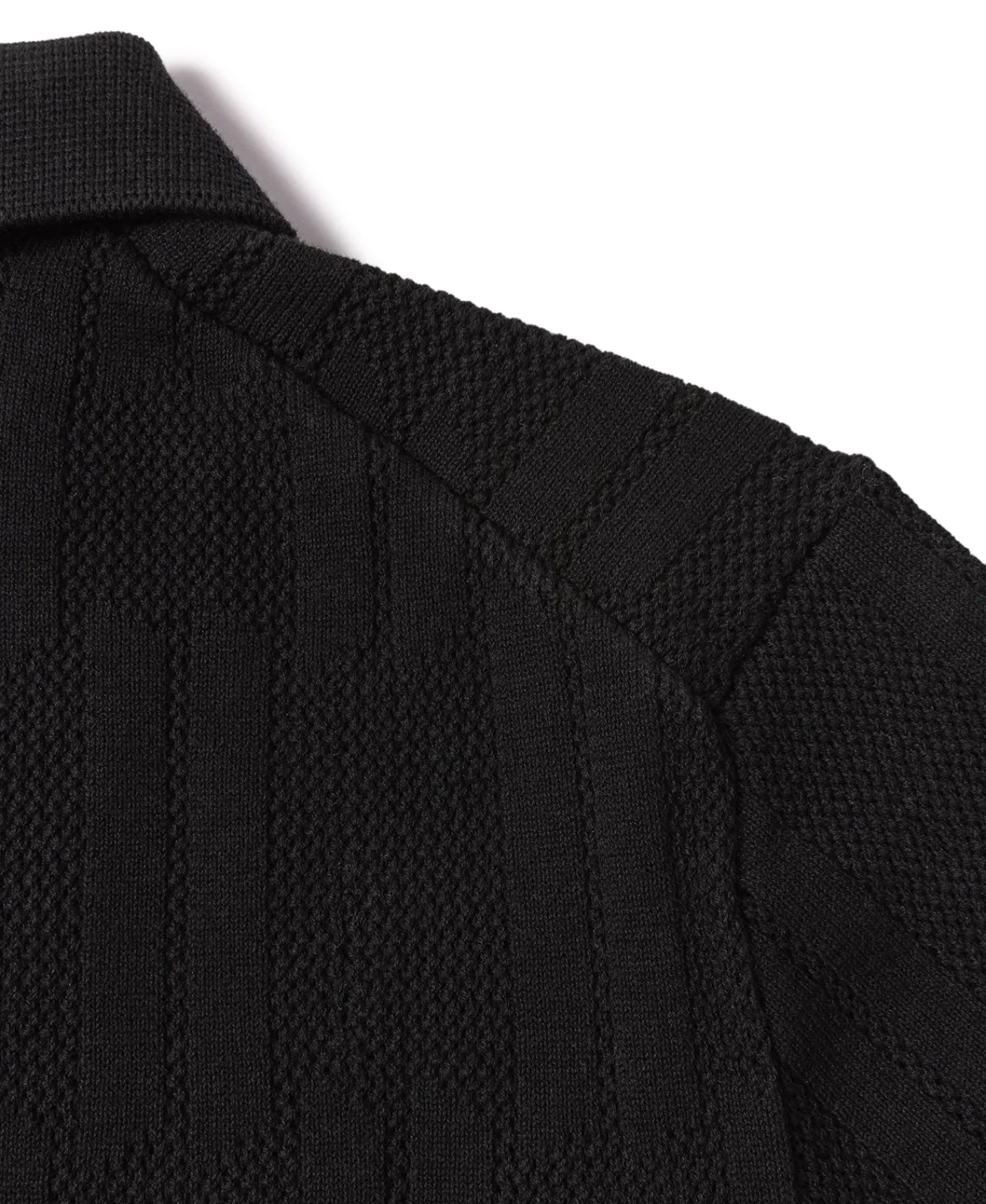 Discount Retro Knitted Jacquard Polo Shirt - Black Knitwear&sweaters | Polo Shirts