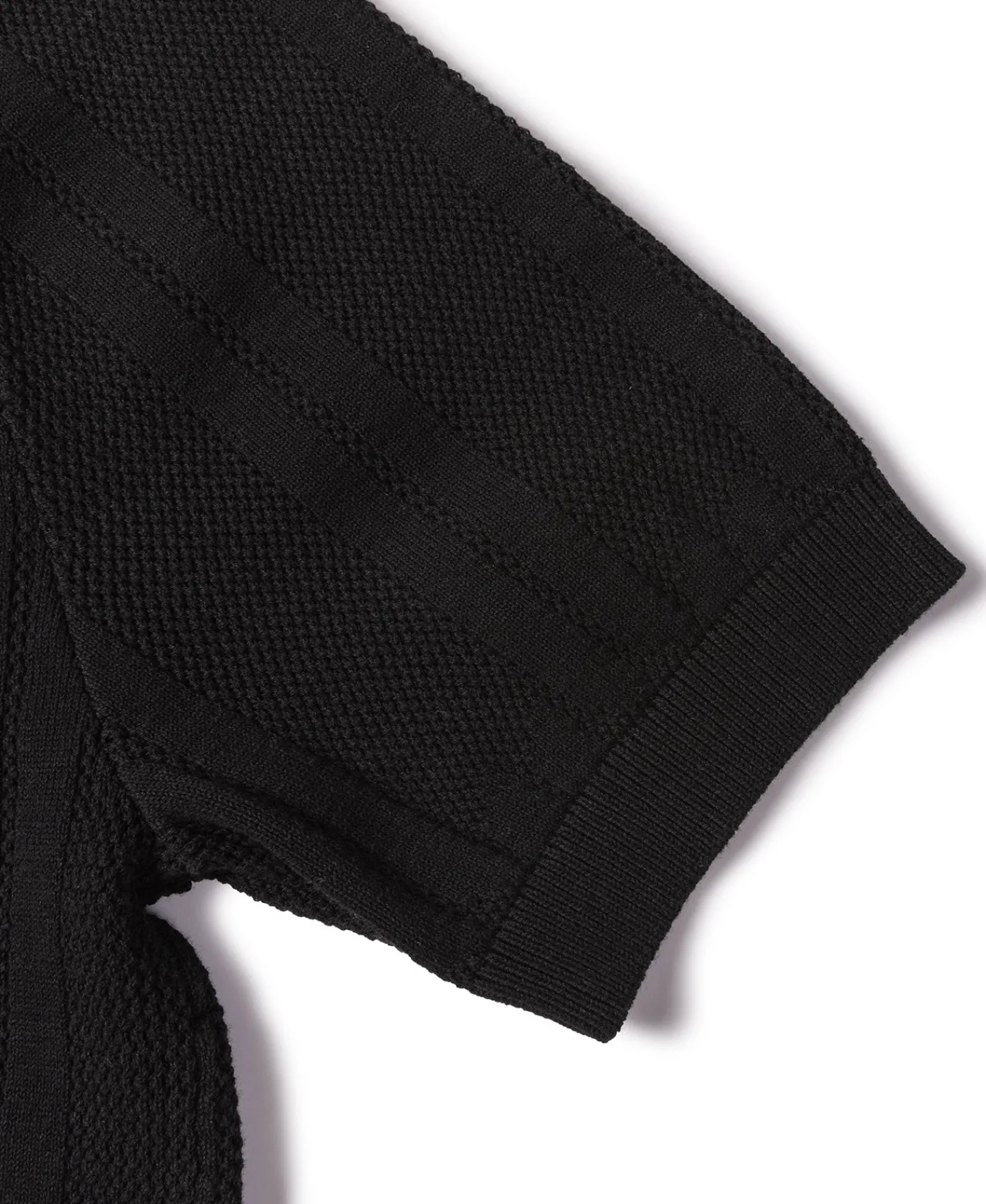 Discount Retro Knitted Jacquard Polo Shirt - Black Knitwear&sweaters | Polo Shirts