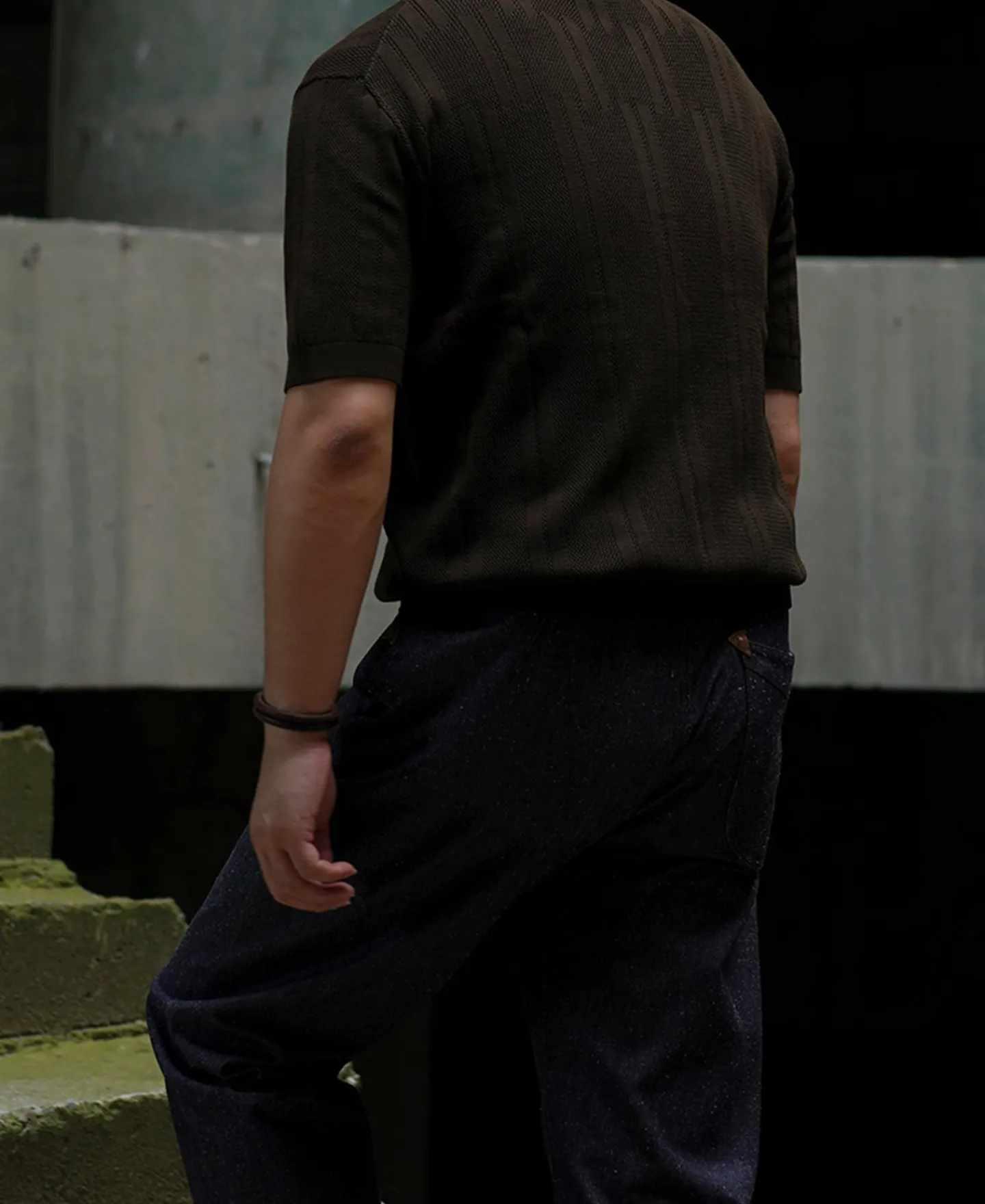 Fashion Retro Knitted Jacquard Polo Shirt - Vintage Olive Knitwear&sweaters | Polo Shirts