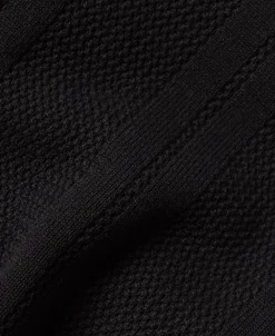 Discount Retro Knitted Jacquard Polo Shirt - Black Knitwear&sweaters | Polo Shirts