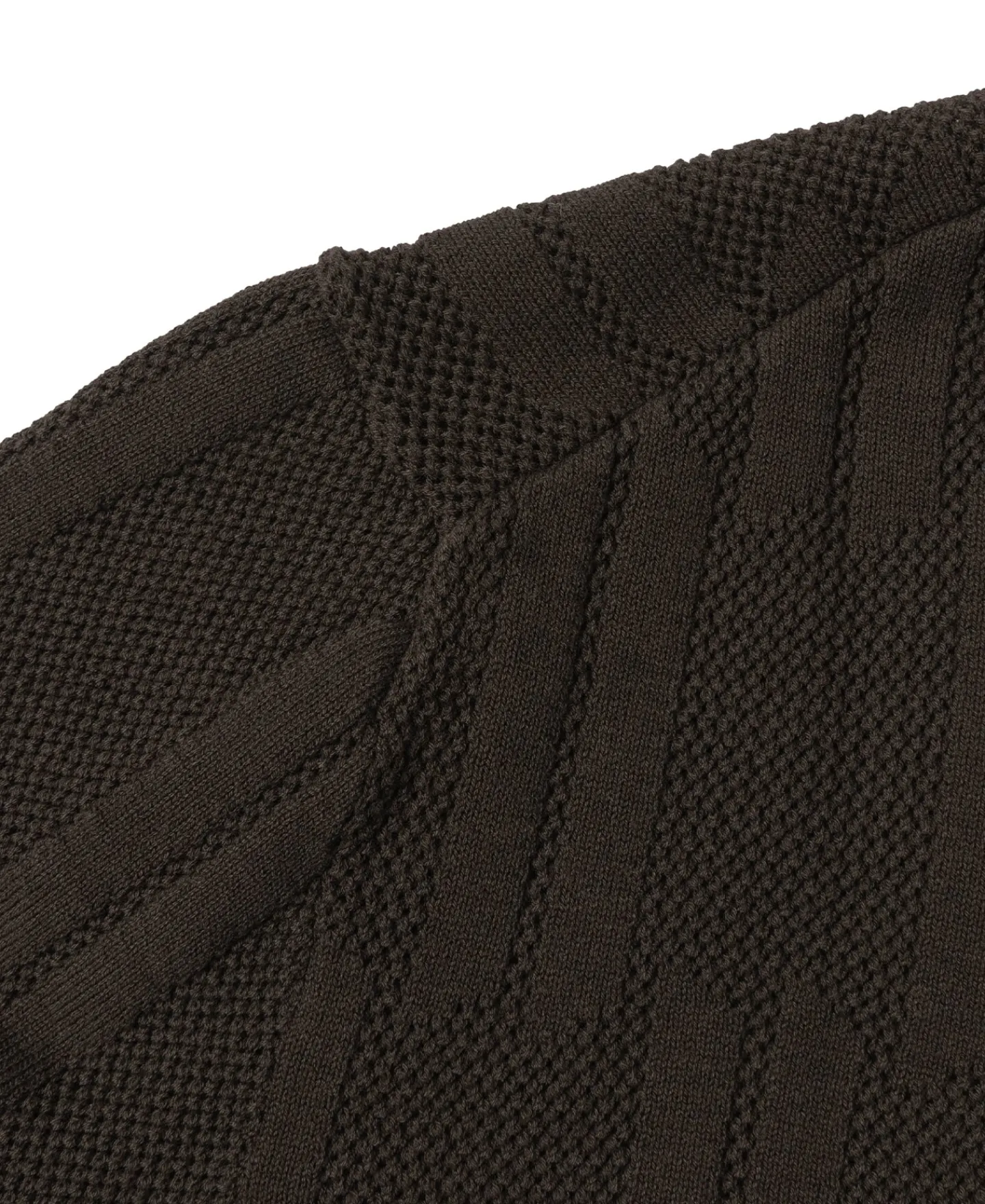 Fashion Retro Knitted Jacquard Polo Shirt - Vintage Olive Knitwear&sweaters | Polo Shirts
