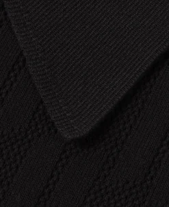Discount Retro Knitted Jacquard Polo Shirt - Black Knitwear&sweaters | Polo Shirts