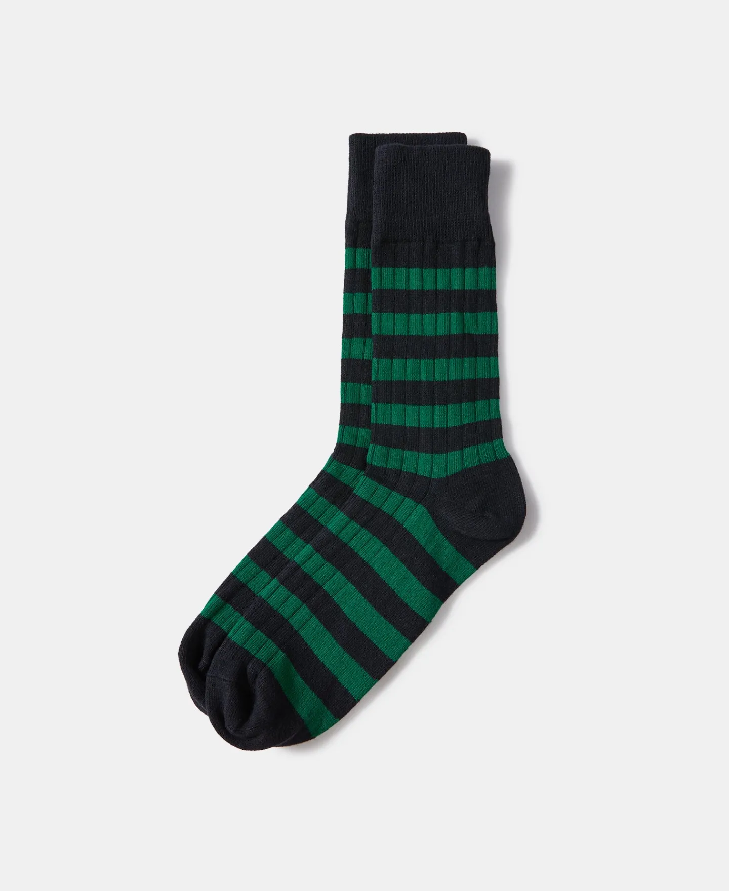Sale Retro Striped Cotton Socks - Black/Green Socks | Tank Tops&vests&boxers